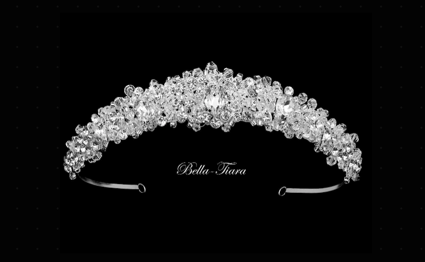 Elissa - Exquisite Italian Swarovski crystal communion Tiara
