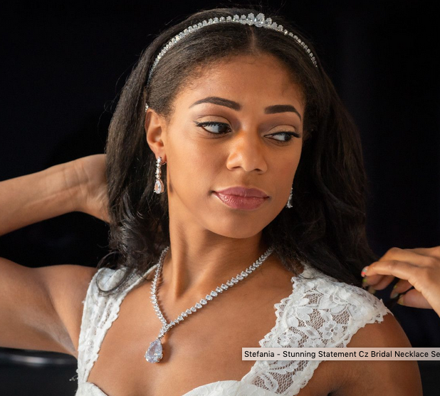 Stefania - Statement bridal necklace set