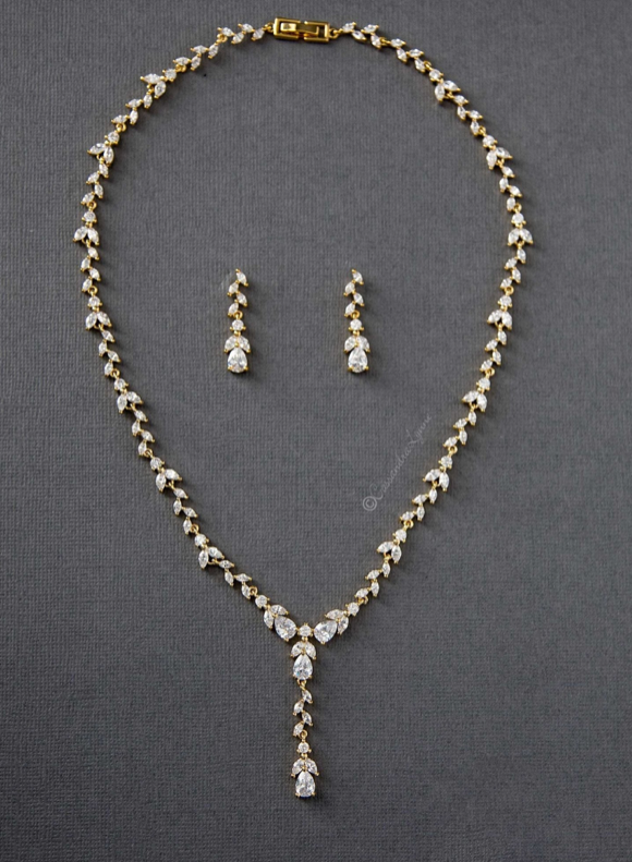 Rosamaria - Elegant vine bridesmaids prom necklace set