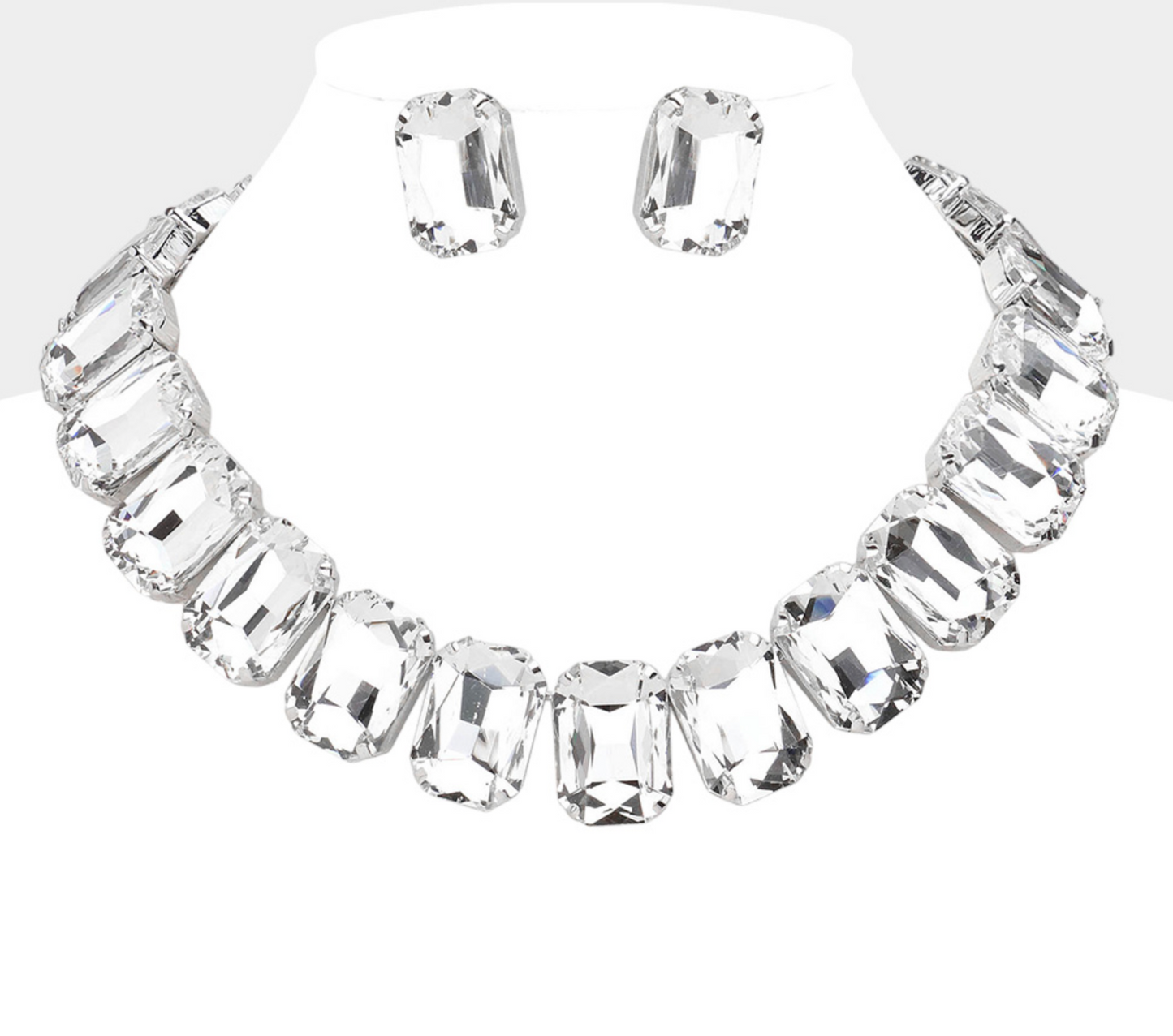 Rebeca - Crystal evening necklace set