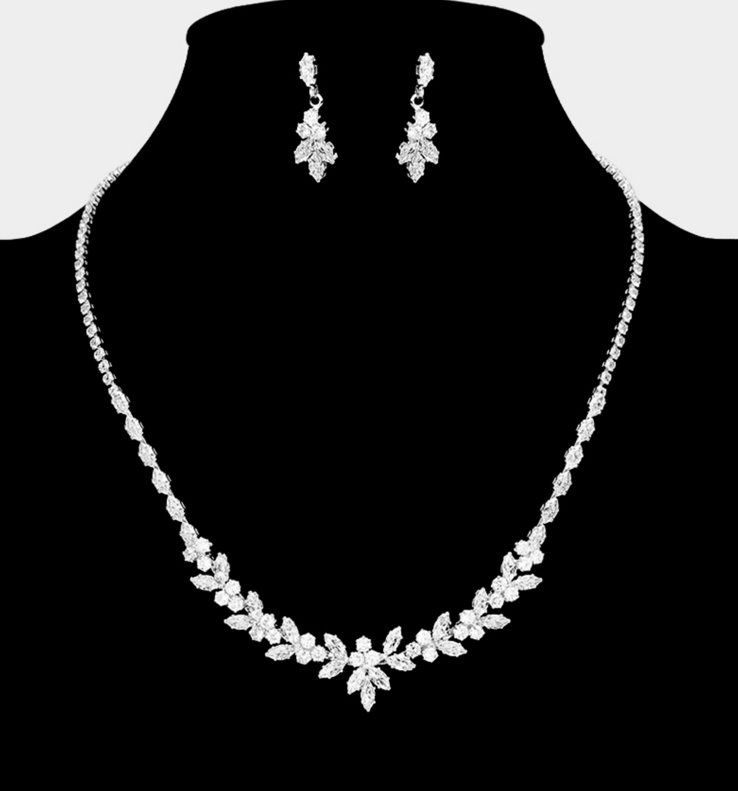 Tarah - Elegant Timeless cz wedding necklace