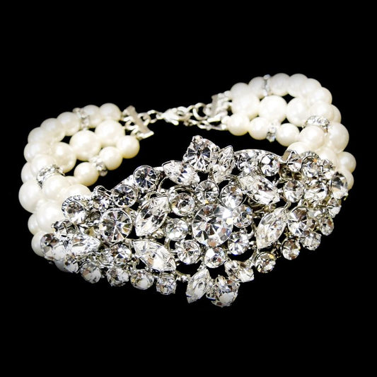 Zahra - Exquisite Wedding pearl bracelet