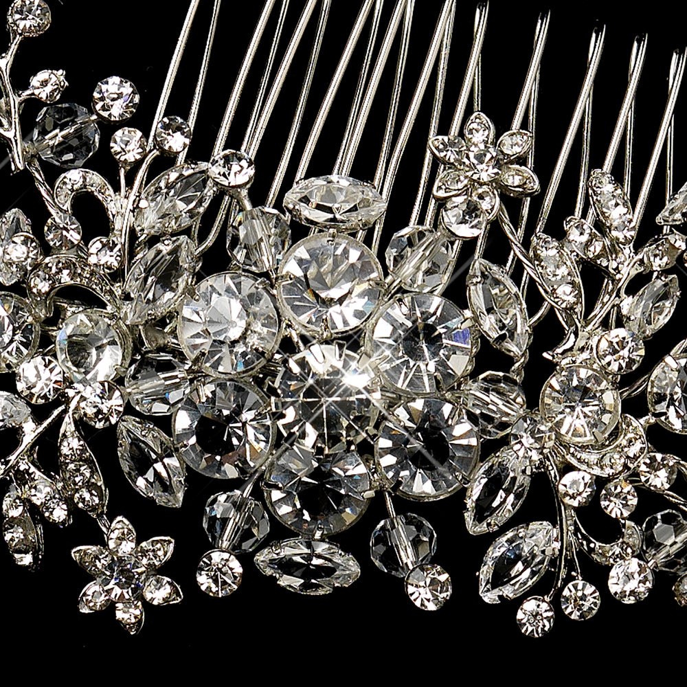 Lila- Swarovski crystal wedding hair comb