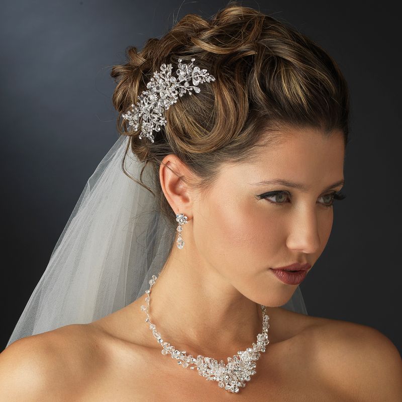 Lila- Swarovski crystal wedding hair comb