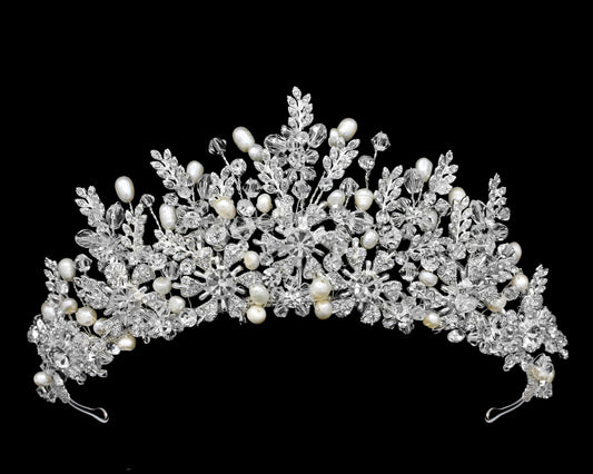 Pearl Crystal wedding tiara