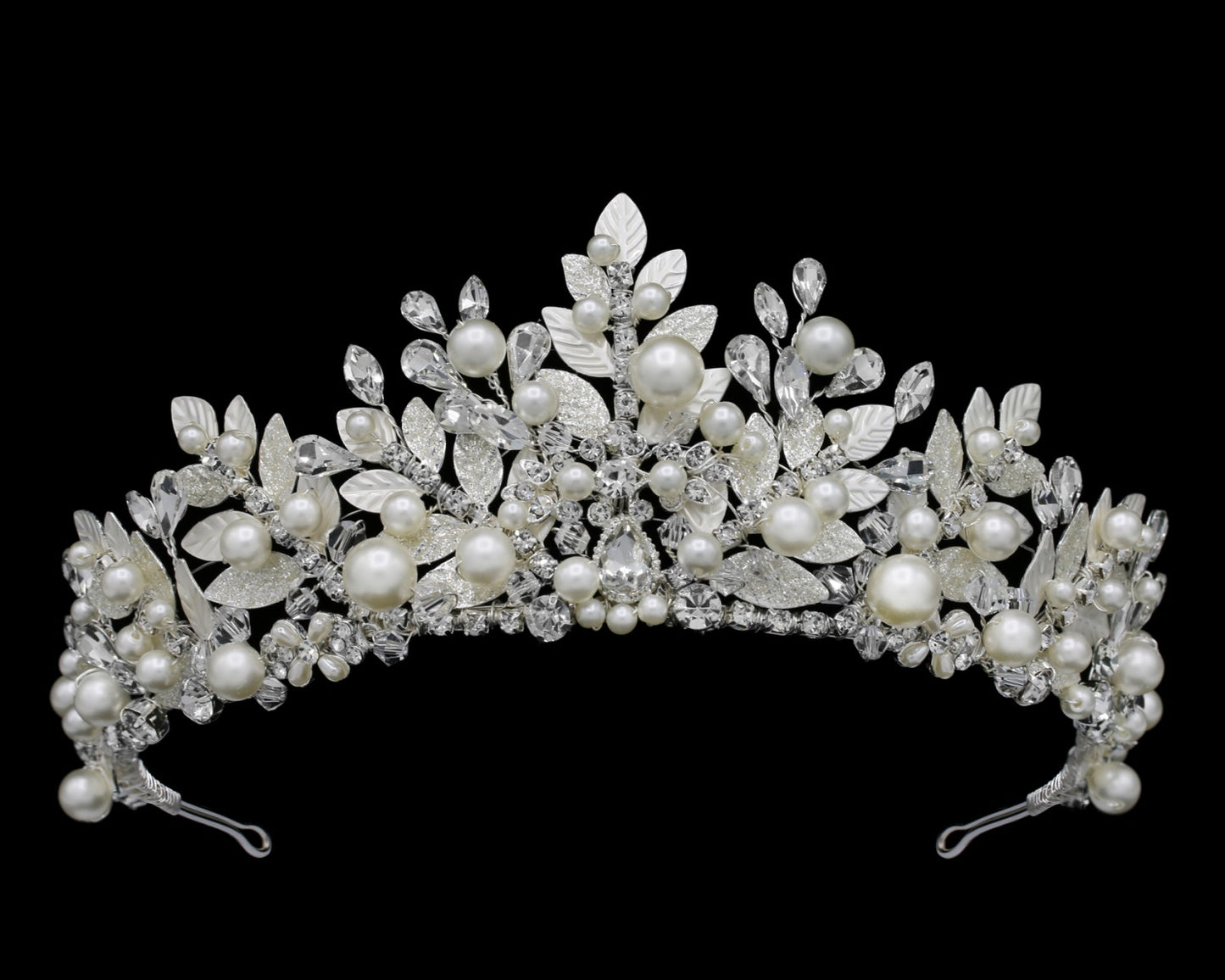 Silvana - Alluring Swarovski Crystal and Pearl Wedding Tiara