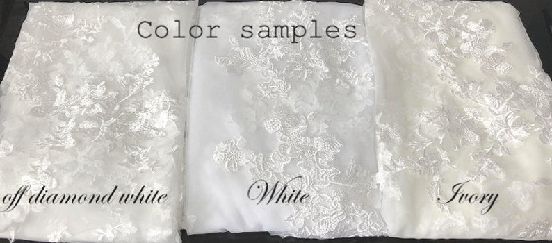 Angelica , Royal 3D floral lace cathedral veil with Free blusher