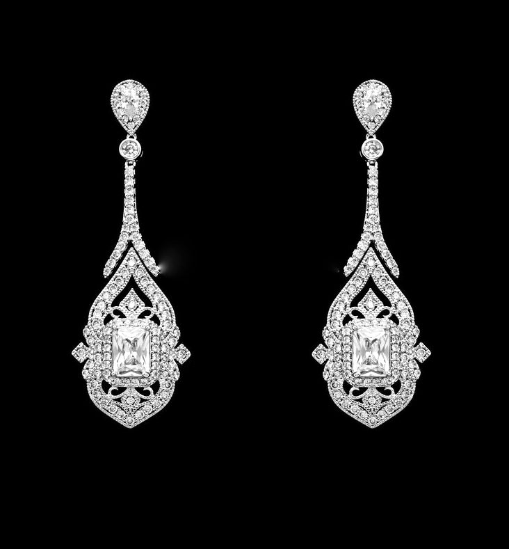 bridal drop earrings