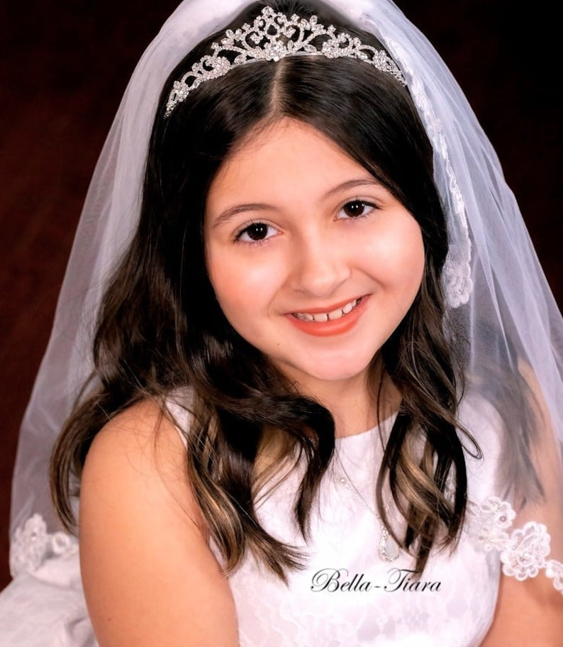 Sofia -  Beautiful crystal communion tiara