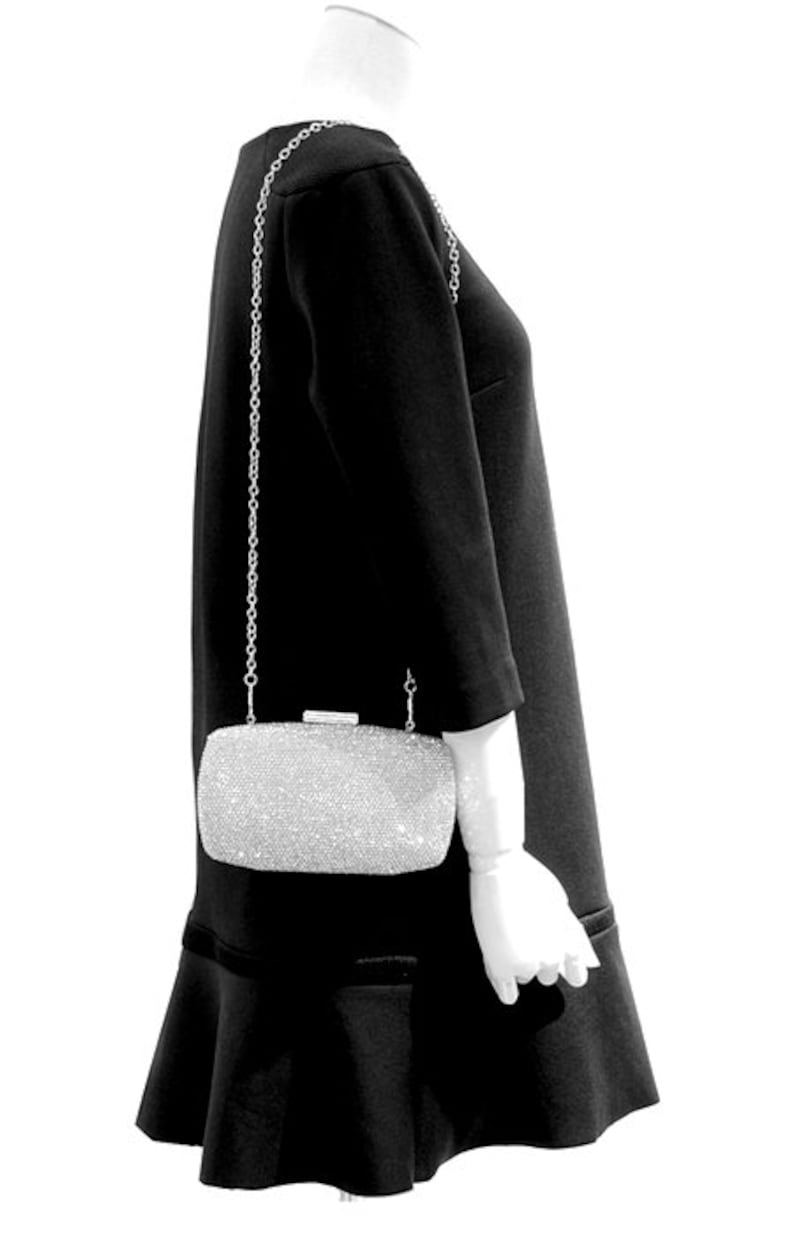 Bianca - Swarovski Crystal Silver Clutch Purse