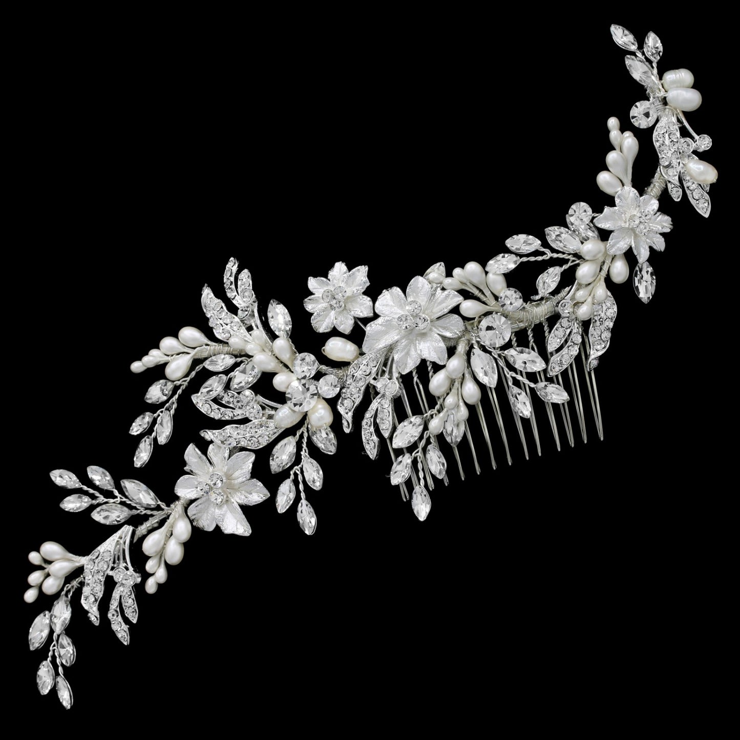 Via - Exquisite Swarovski Crystal wedding hair comb