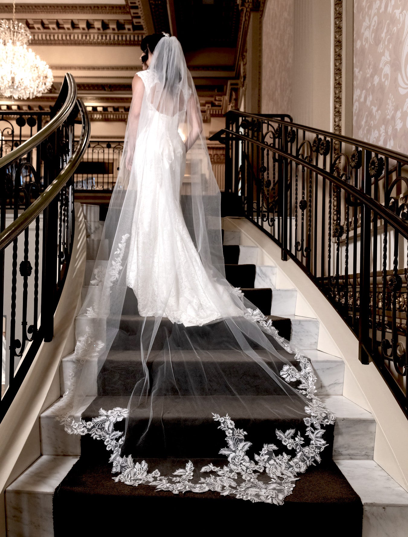 italian elegant lace veil
