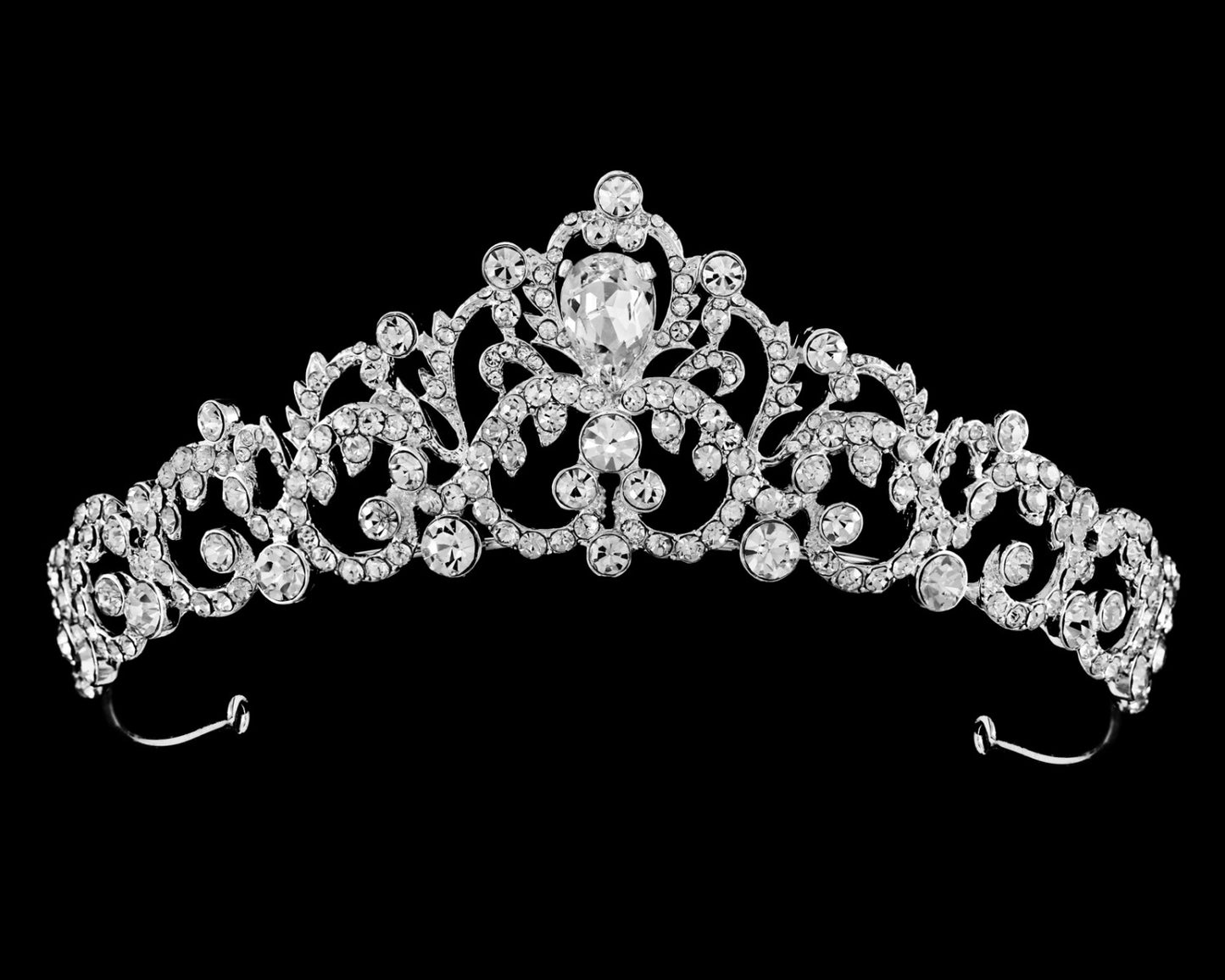 Deronda - Beautiful wedding Silver crystal tiara