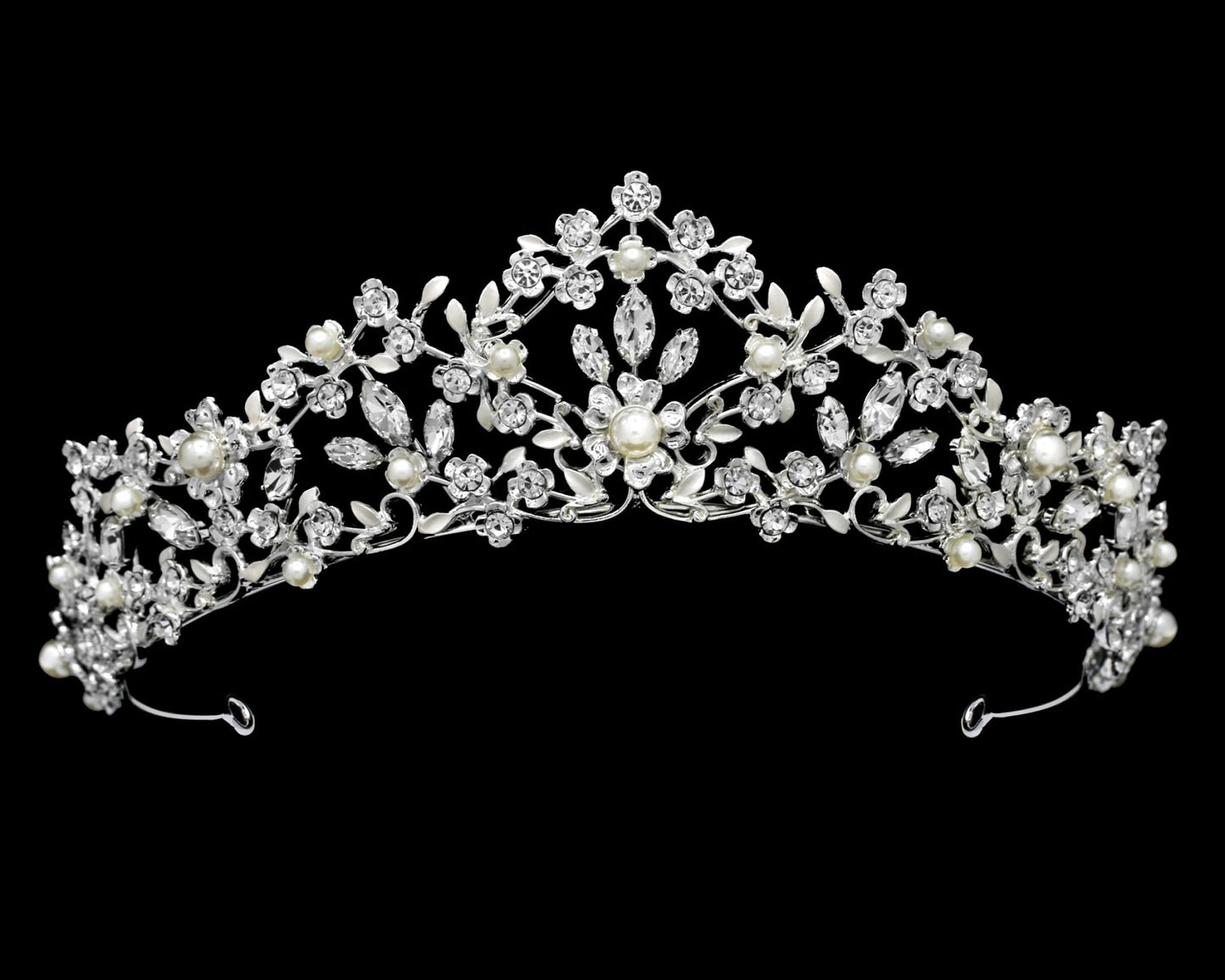 Edee - Crystal and Pearl Wedding Tiara