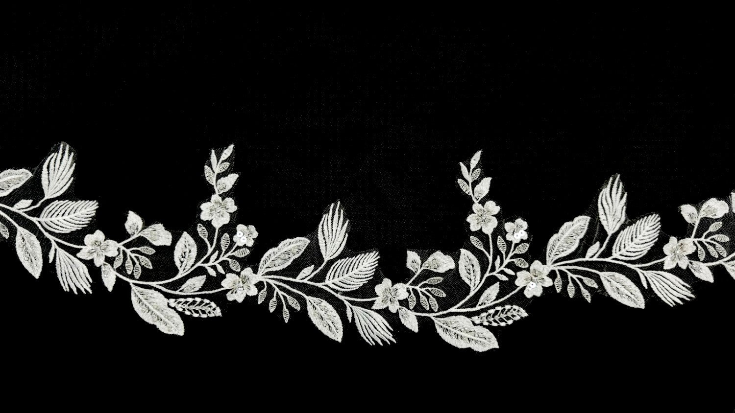 beaded lace floral veil