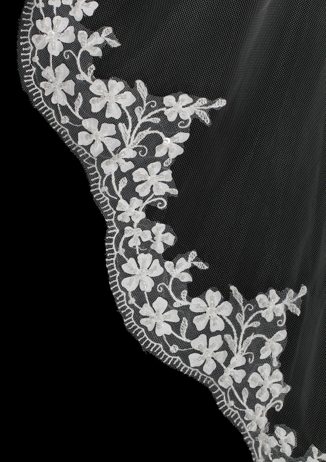 beaded lace veil