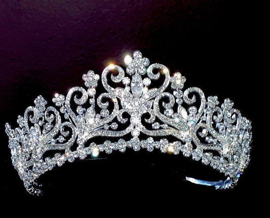 crystal tiara crown, wedding tiara, bridal tiara