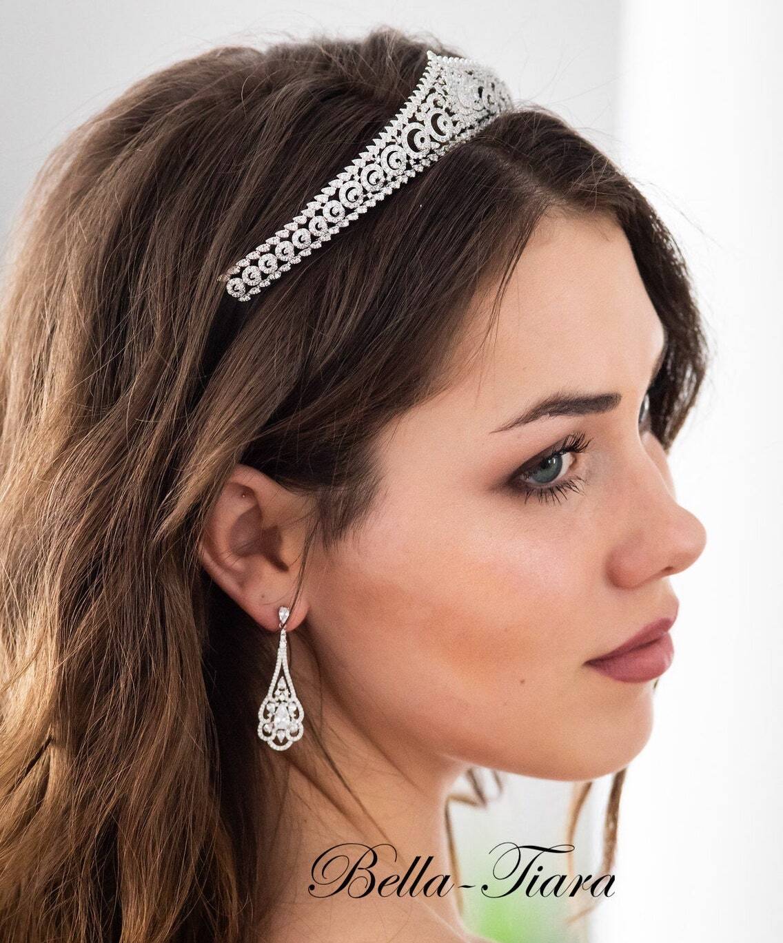 Franca - Vintage inspired CZ bridal earrings