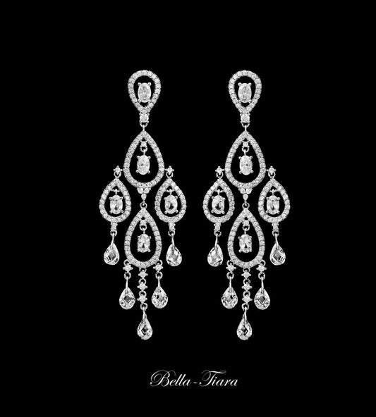 Alexandra - Swarovski crystal chandelier bridal earrings