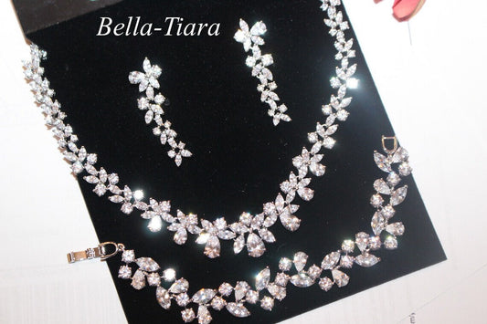 Sureli - Stunning  CZ bridal necklace set
