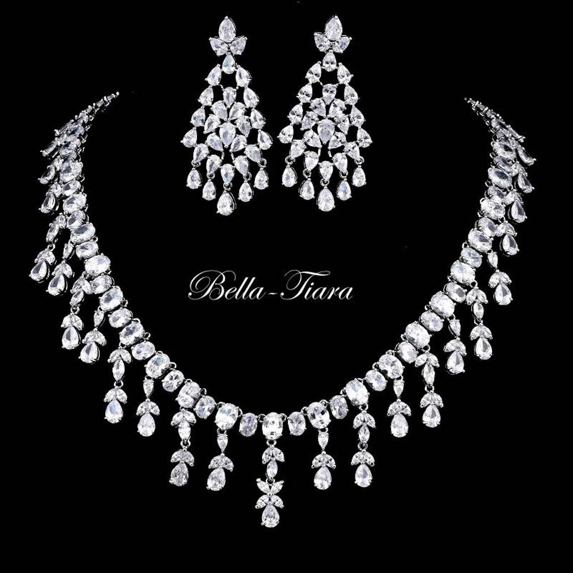 Dakara - Beautiful CZ bridal necklace set