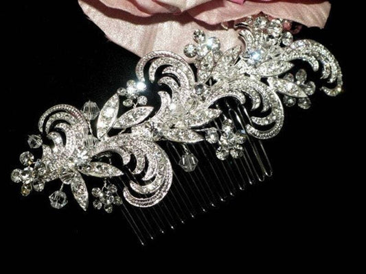 Daniella - Swarovski crystal wedding comb