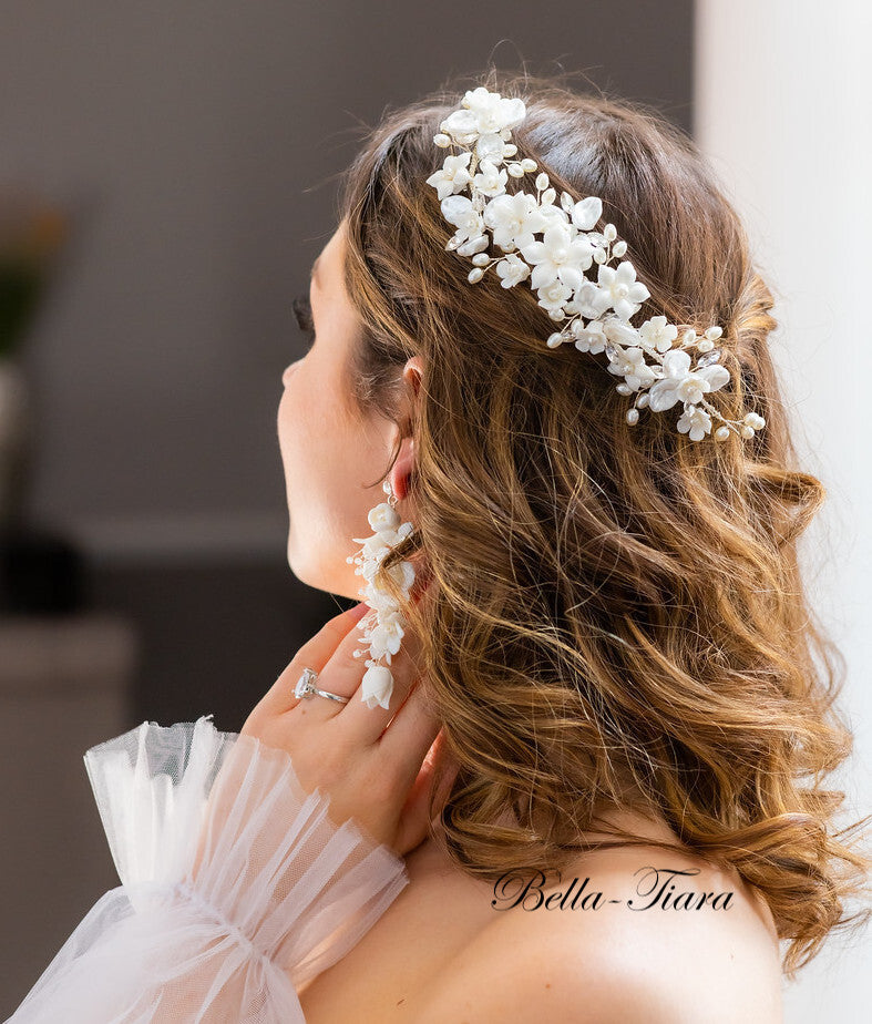 Rosalia - Beautiful wedding flower hair comb