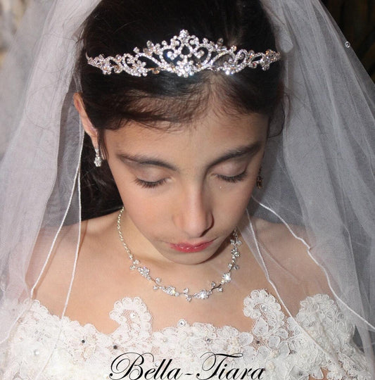 Sofia - Floral crystal first communion tiara