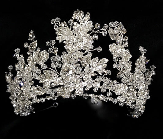 Crystal floral tiara