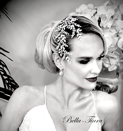 Gabriella - Couture Swarovski Crystal bridal side piece comb clips