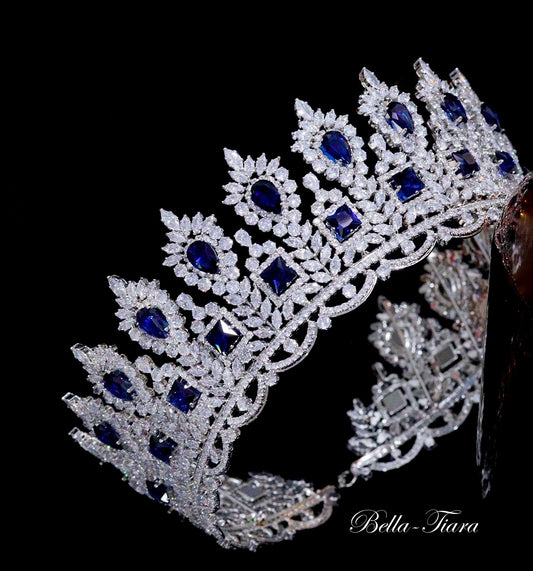 Blue Athena - Swarovski sapphire Blue crystal Crown