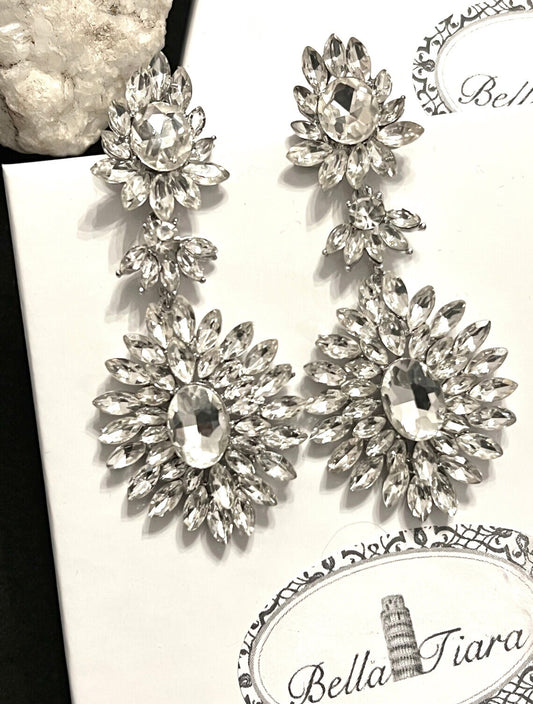 Giana, Beautiful statement drop bridal earrings