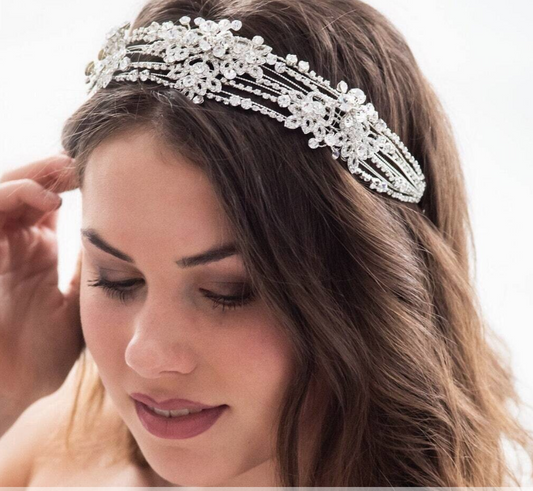 Cyprus - Couture crystal wedding headband