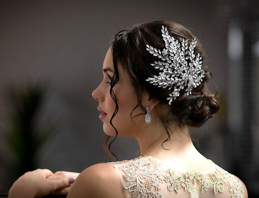 Angoletta, Glamorous Swarovski Crystal Bridal Hair Comb
