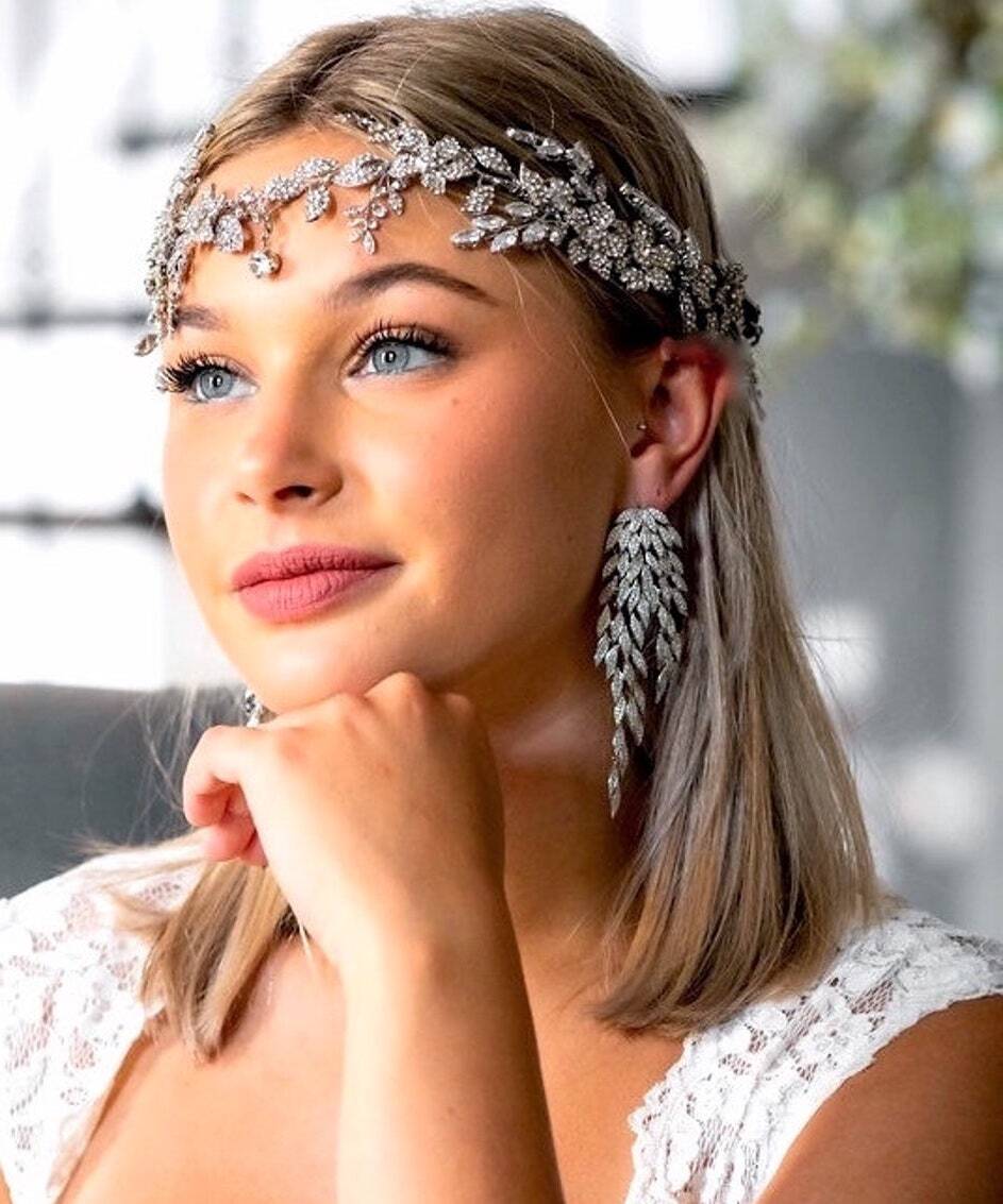 Kiana - crystal long drop earrings