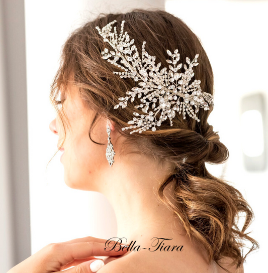 Danica- Swarovski crystal wedding hairpiece