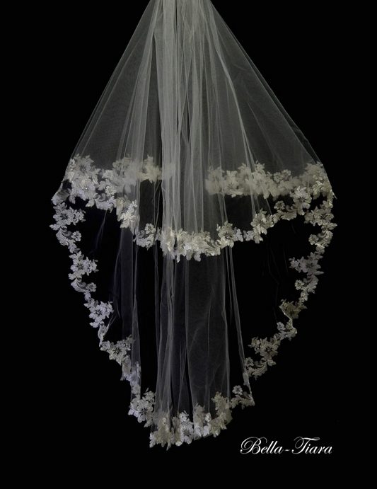 Fernanda– Beautiful Designer italian floral lace wedding veil