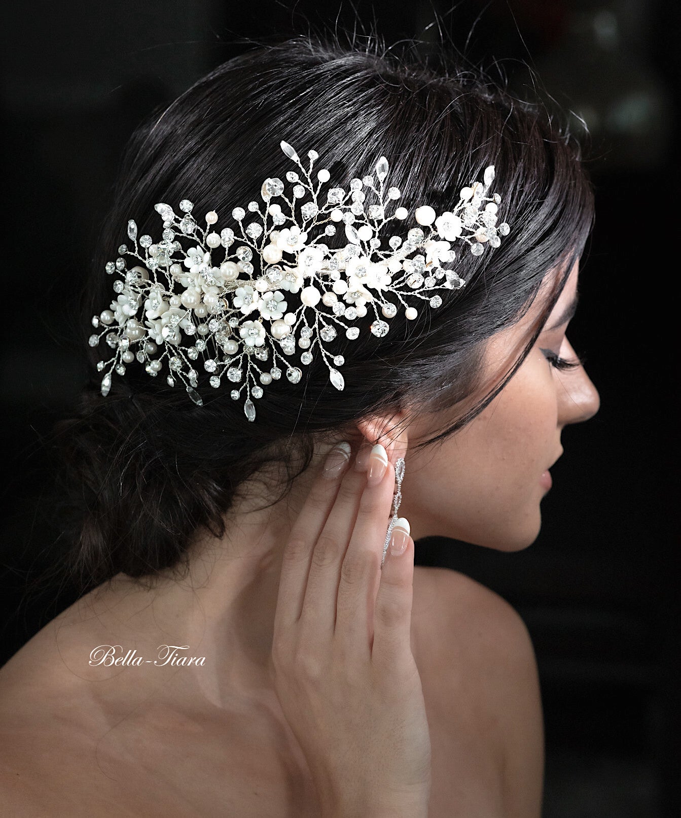 pearl crystal comb