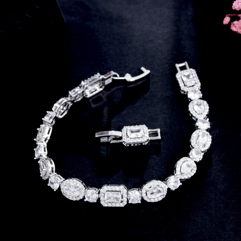 Lilliana-bracelet - Exquisite Crystal CZ bridal bracelet