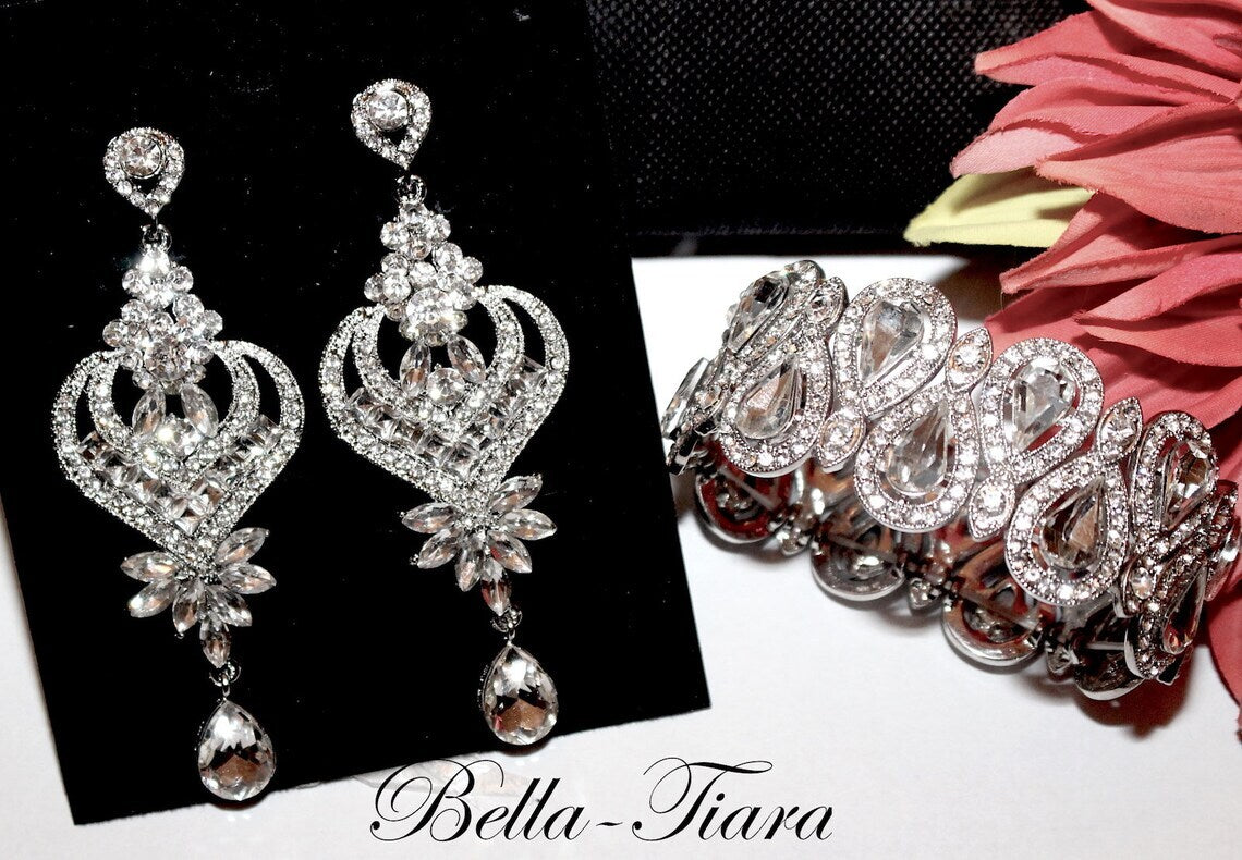 Reghan - Crystal royal bridal earrings