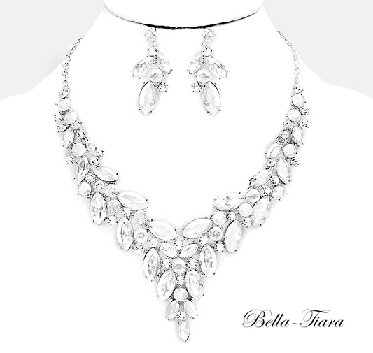 Julieann - Dazzling crystal statement necklace set