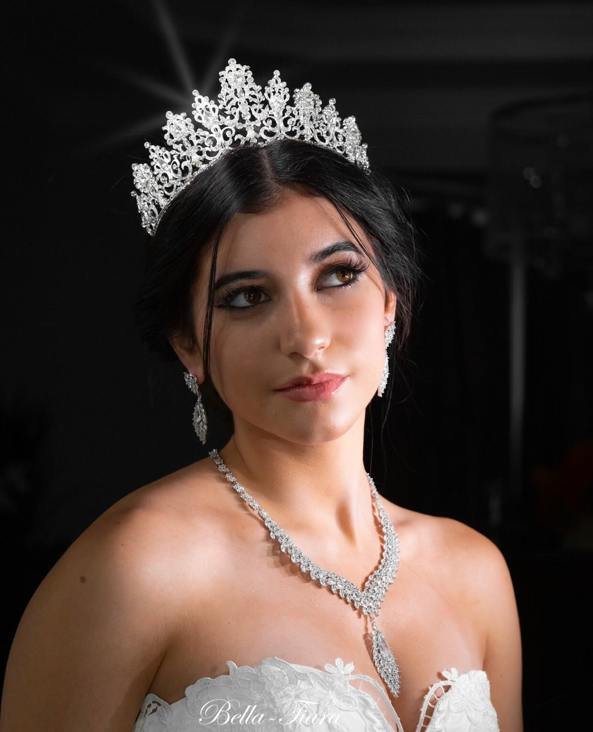 Queen Marianne - Swarovski Crystal wedding Crown Tiara