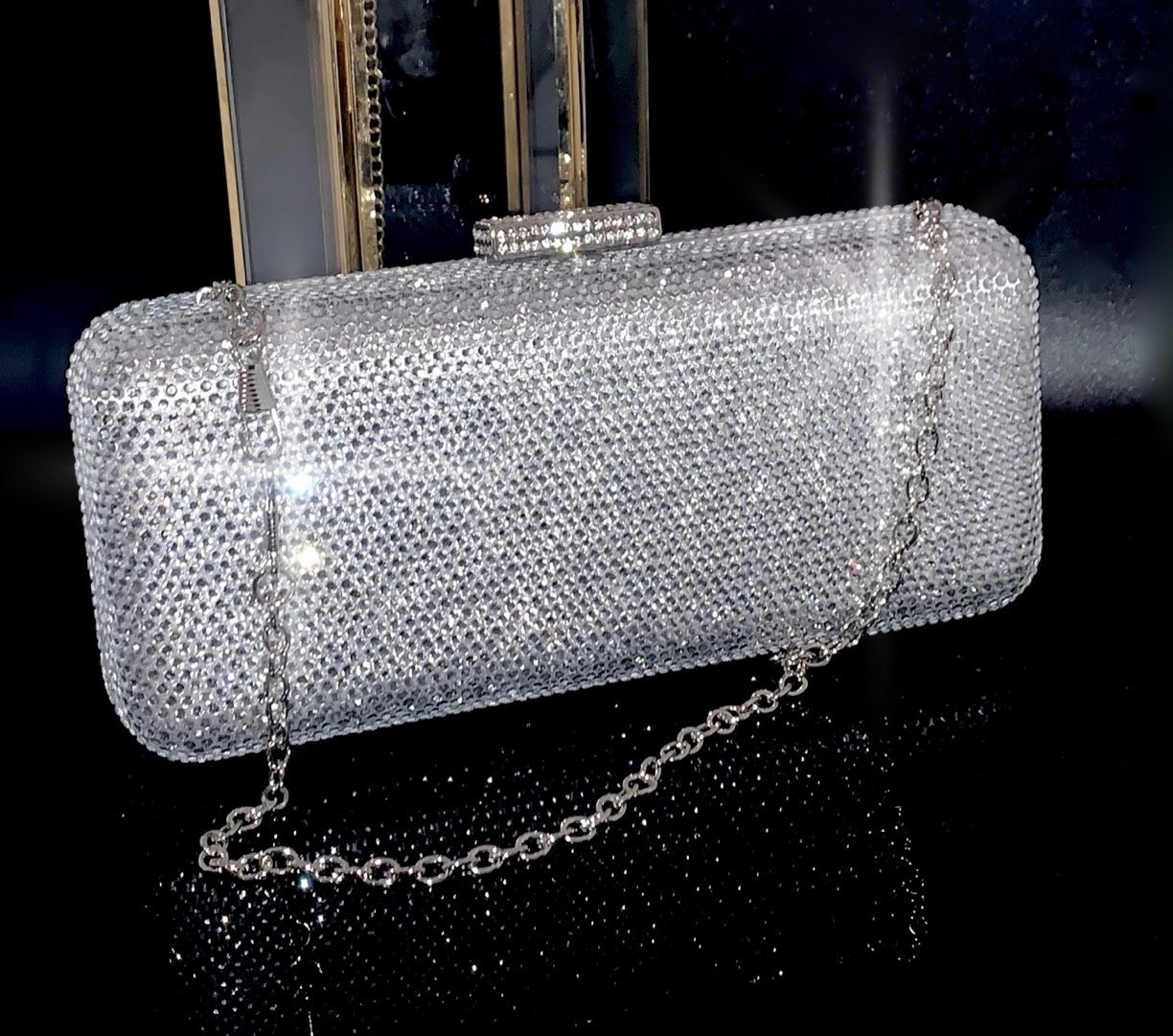 Nicoletta Swarovski crystal clutch purse Bella Tiara