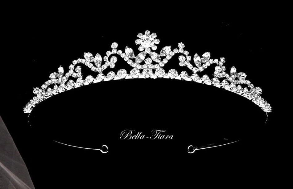 Mariapia - Floral rhinestone communion tiara