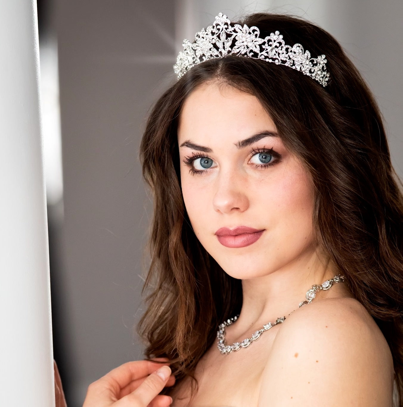 Gabrielle - Romantic Floral Swarovski Crystal Tiara