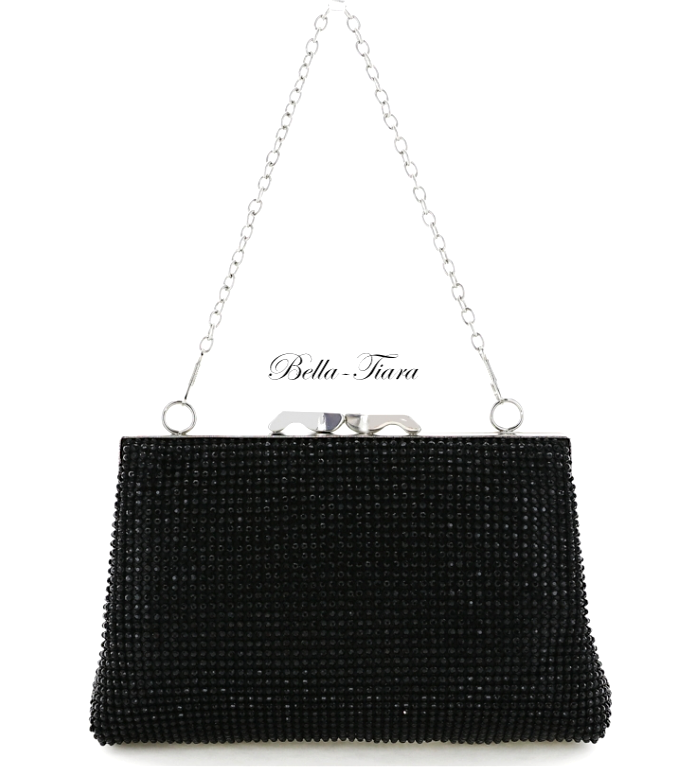 BLACK RHINESTONE popular CLUTCH