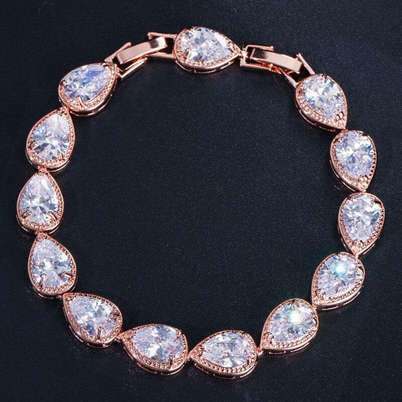 Robin - Rose gold Swarovski crystal bracelet