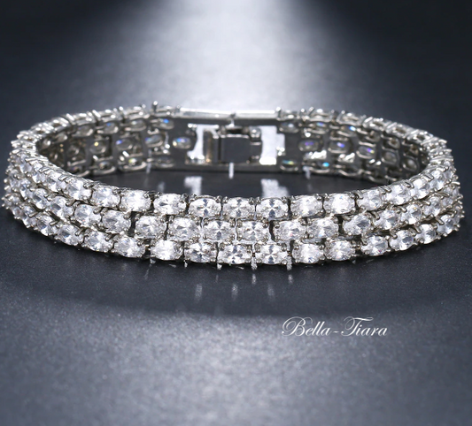 Angela, Exquisite crystal CZ wedding bracelet