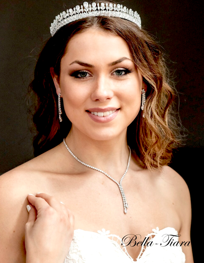 Ashley - Elegant crystal drop bridal jewelry set