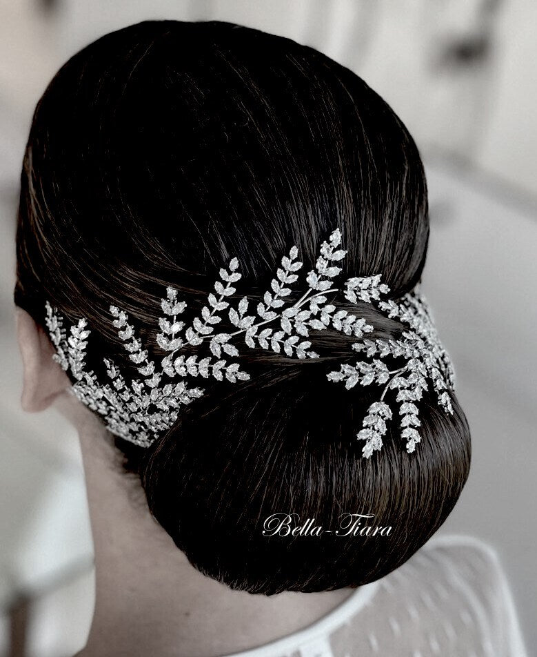 Silvia -Swarovski Crystal side hair comb clip